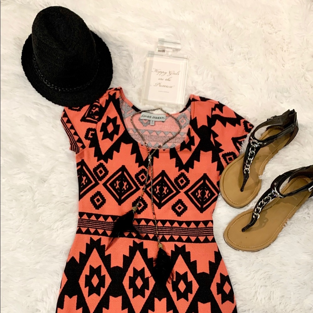 Almost Famous Body Con Dress; Size Medium